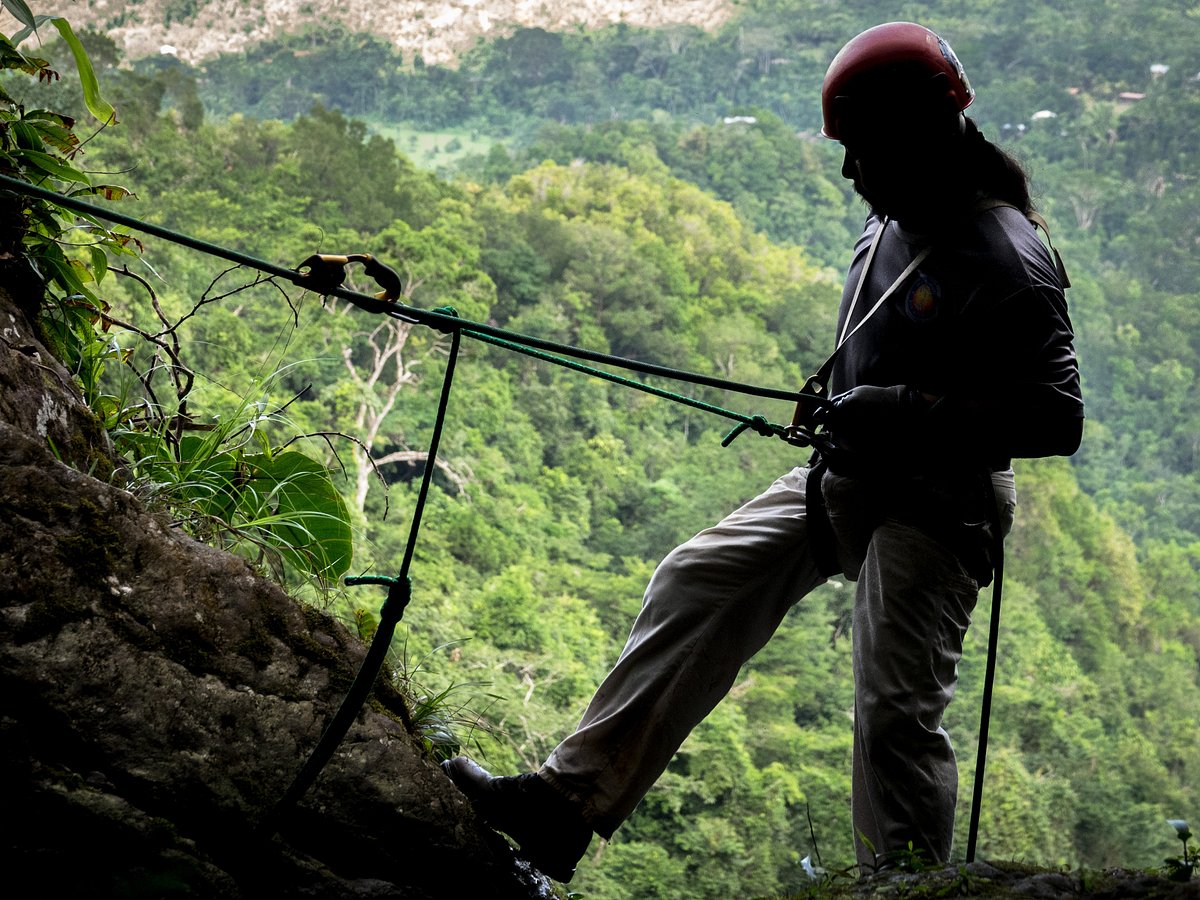 Rappelling at Angel Falls